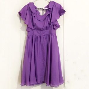 🌸Walter Baker🌸 lavender ruffle silk dress